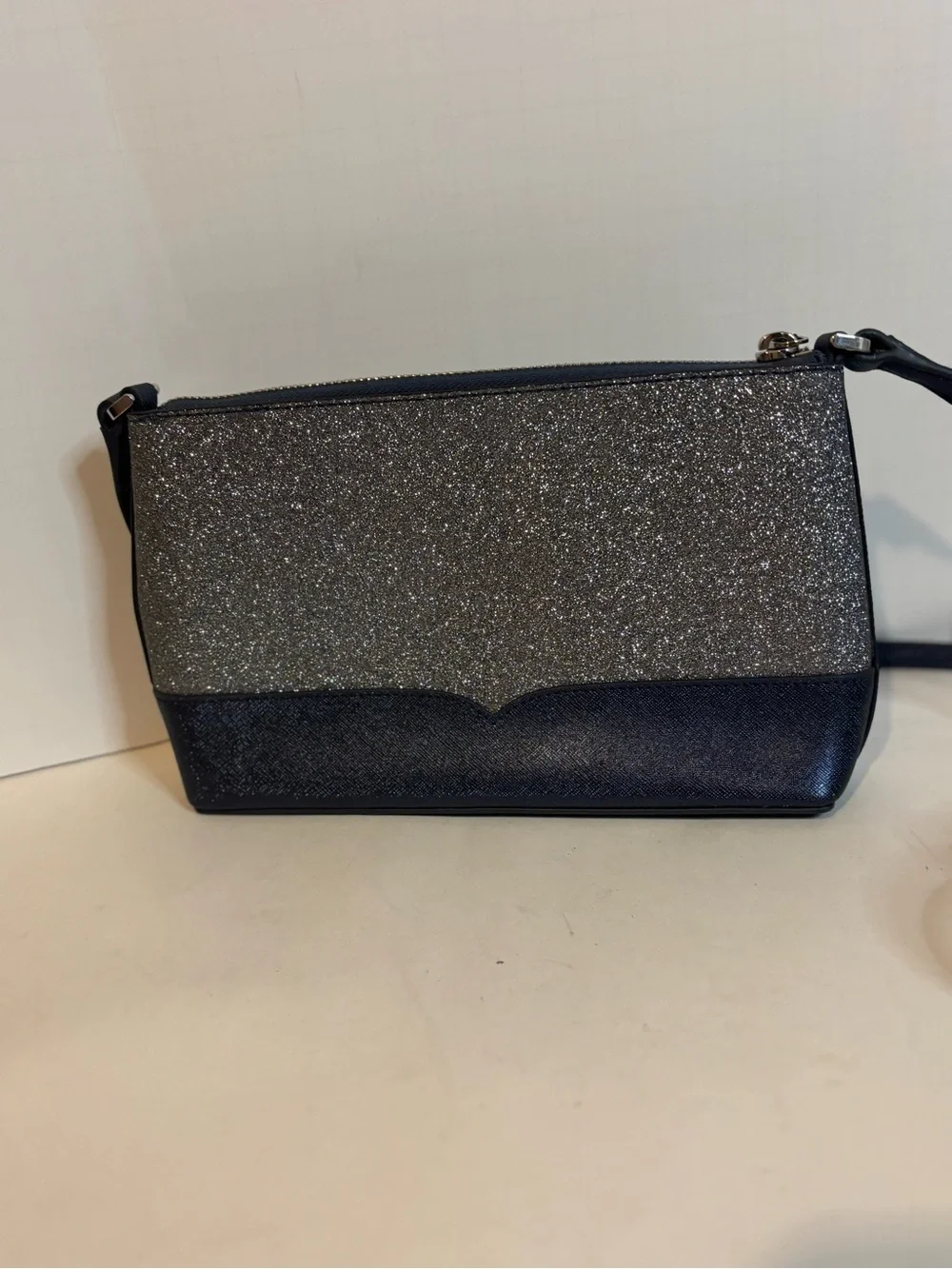 kate spade Navy Glitter and Leather Crossbody